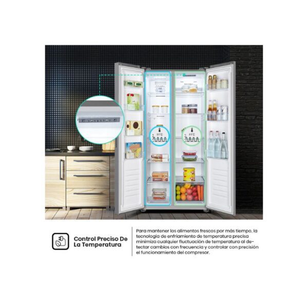Heladera Side By Side Hisense Negra 468 Litros [RS3N428NAB] - Image 3