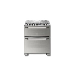 Cocina Electrolux Doble Horno 5 Hornallas a Gas Acero 76 cm. [76DXR]